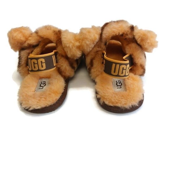 UGG Fluff Yea Slide Tiger Stuffie Slippers 1124940T Size 9 Toddler Ages 4-5 - Picture 6 of 8